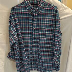 Daniel Cremieux Men's Blue and Pink Plaid Shirt
